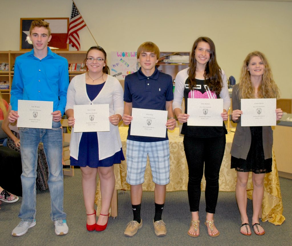 Five students inducted into NHS on Oct. 7 – Miller Grove ISD